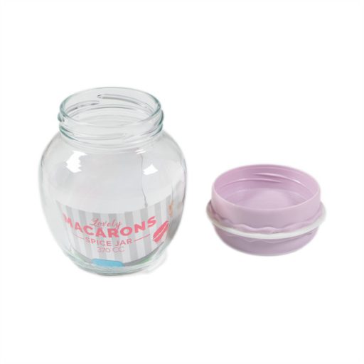 IRIS Macaron üveg fűszertartó 370ml, zöld, fukszia, narancs vagy citromsárga színű HN-1215