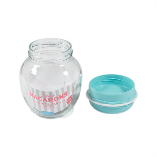IRIS Macaron üveg fűszertartó 370ml, zöld, fukszia, narancs vagy citromsárga színű HN-1215