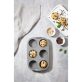   IRIS szilikon muffin sütőforma 6 darabhoz, szürke, fekete vagy piros színű SL-3208