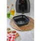 TOO összecsukható négyzetes szilikon forma forrólevegős sütőhöz (air fryer) 21cm*21cm, szürke, fekete vagy piros SL-3251