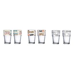   IRIS mintás üveg pohár 345ml, Mocha, Espresso vagy Coffee minta 131605-002