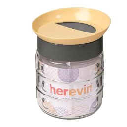   IRIS Sand üveg fűszertartó domború mintával 1.000ml, fekete-homok színű 148001-582