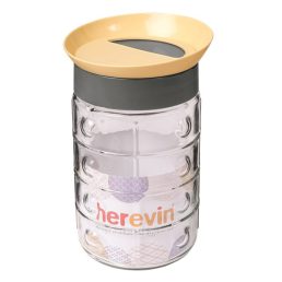   IRIS Sand üveg fűszertartó domború mintával 1.350ml, fekete-homok színű 148002-582