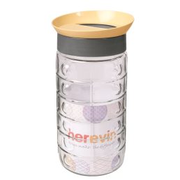   IRIS Sand üveg fűszertartó domború mintával 1.700ml, fekete-homok színű 148030-582