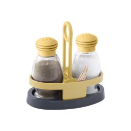   IRIS Sand üveg fűszerszóró szett tartóval, 2 darabos, 2*95ml, homokszínű 122020-582