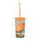 IRIS Orange Juice mintás pohár szívószállal 470ml 161922-028P