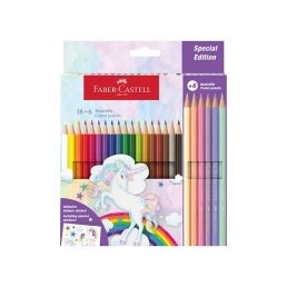   Faber-Castell Unikornis 18+6 db hatszögletű színes ceruza készlet matricával
