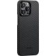   Pitaka 128972 1500D iPhone 15 Pro Max fekete/szürke aramid hátlap