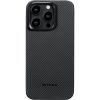 Pitaka 129606 600D iPhone 15 Pro Max fekete/szürke aramid hátlap