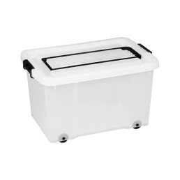  IRIS Uno Box 50 literes tárolódoboz zárható tetővel, kerekekkel, fogóval húzható 20460800