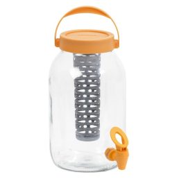   IRIS üveg italadagoló gyümölcstartóval 3.000ml, barack színű