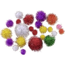   Knorr Prandell csillogó színes 10-25 mm 25 db/csomag pompom