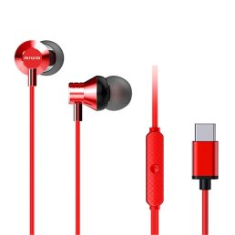   Aiwa ESTM-50USB-C/RD vezetékes mikrofonos piros fülhallgató