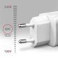   Axagon ACU-PD20W 20W PD 3.0 QC Type-C fehér hálózati töltő