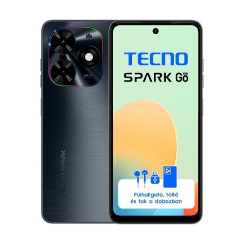 Tecno Spark Go 2024 6,56" LTE 3/64GB DualSIM Gravity Black okostelefon