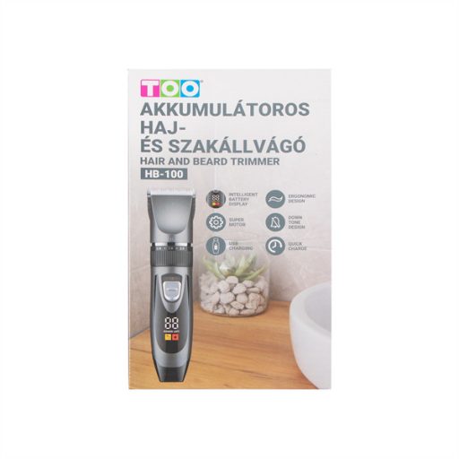 TOO HB-100 Akkumulátoros haj- és szakállvágó szett, digitális kijelzővel