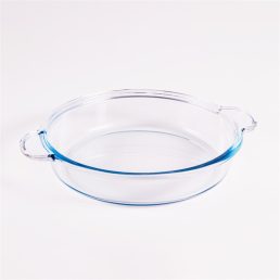   BORCAM kerek hőálló üvegedény fogóval 1.850ml, 390*256*54mm
