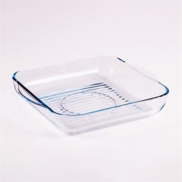   BORCAM négyzetes hőálló üvegedény fogóval  3.250ml, 318*282*60mm 