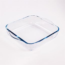   BORCAM négyzetes hőálló üvegedény fogóval  1.950ml, 256*220*60mm 