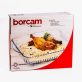 BORCAM négyzetes bordázott hőálló üvegedény fogóval 3.200ml, 317*220*60mm