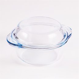   BORCAM ovális hőálló üvegedény tetővel, fogóval 840ml, 190*159*60mm 