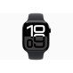 Apple Watch S10 GPS (46mm) kozmoszfekete alumínium tok, fekete sportszíj (M/L) okosóra