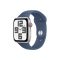 Apple Watch SE2 v3 Cellular (44mm) ezüst alumínium tok, denim sportszíj (M/L) okosóra