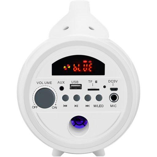 BigBen 2809250 Party Lite vezeték nélküli világító fehér Bluetooth hangszóró mikrofonnal