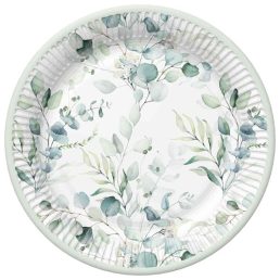   IRIS Everyday Daisy papír tányérok 22,7 cm átmérőjű, 8db/csomag különböző színekben és mintákkal