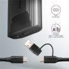 Axagon EEM2-GTS2 USB-C 3.2 Gen 2 M.2 NVMe/SATA szürke csavar nélküli külső SSD ház