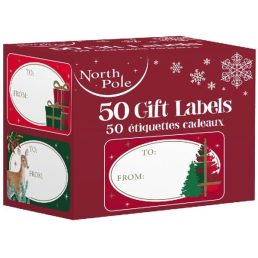   IRIS Karácsonyi matrica dobozban ajándék címzéshez 50db, 10db ív/doboz, 5db matrica/ív lap, 5,8x3,5cm