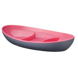   IRIS G-606 AURA OVAL DIVIDED kétszínű osztott tányér 17x27x5cm