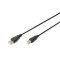 DIGITUS High Speed 2.0 USB type-B - USB type A CCA árnyékolatlan fekete kábel 1,8m