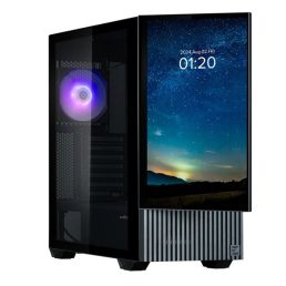   Zalman Z10 DS fekete (táp nélküli) 15" LED Kijelzős ablakos ATX ház