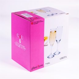   GLASS 4 YOU Greta Champagne 210ml pezsgős pohár szett 6 darabos