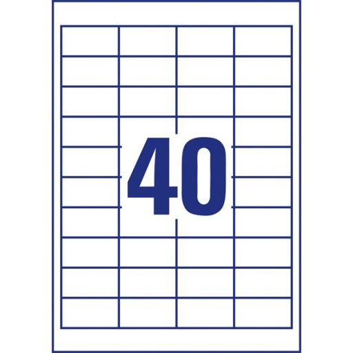 Avery 4780-65 48,5x25,4 mm univerzális 50+15 lap 2600 db-os etikett