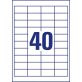 Avery 4780-65 48,5x25,4 mm univerzális 50+15 lap 2600 db-os etikett