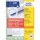   Avery 6121-65 38 x 21,2 mm univerzális 50+15 lap 4225 db-os etikett