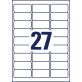 Avery L4737REV-65 63,5x29,6 mm visszaszedhető univerzális 50+15 lap 1755 db-os etikett
