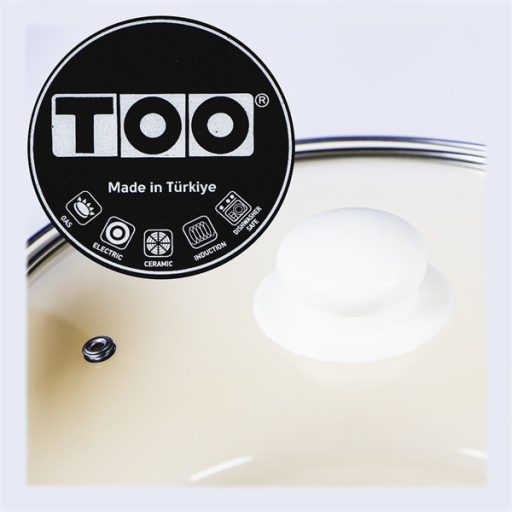 TOO LINE ROSE 3,65 literes, 22cm átmérő, 11cm magasságú lábas (fazék) üveg fedővel