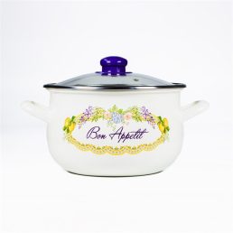   TOO BELLY BON APPETIT 2,8 literes, 18cm átmérő, 12cm magasságú lábas (fazék) üveg fedővel