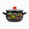 TOO BELLY FARM BLACK 3,8 literes, 20cm átmérő, 13cm magasságú lábas (fazék) üveg fedővel