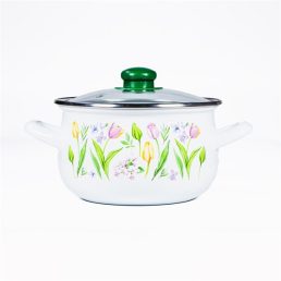   TOO BELLY TULIP 3,8 literes, 20cm átmérő, 13cm magasságú lábas (fazék) üveg fedővel