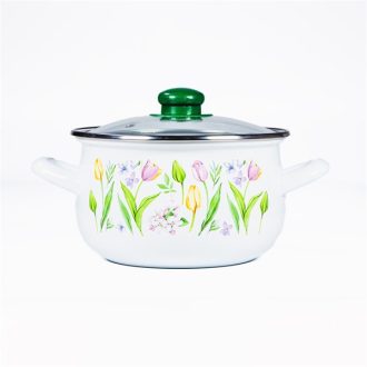   TOO BELLY TULIP 4,8 literes, 22cm átmérő, 14cm magasságú lábas (fazék) üveg fedővel