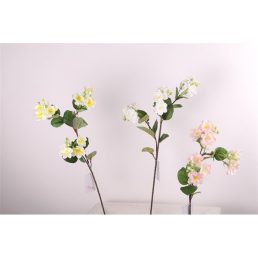 IRIS virágos dekor 9 virággal 3 féle szín 61cm