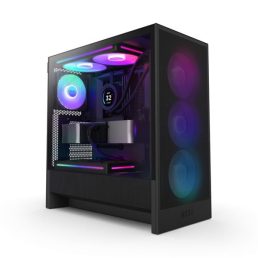   NZXT H5 Flow RGB (2024) fekete RGB (táp nélküli) ablakos mATX ház