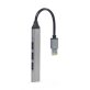 Gembird UHB-U3P1U2P3-02 USB3x1/USB2x3 4-portos ezüst USB HUB