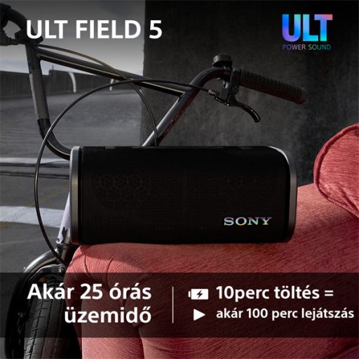 Sony ULT Field 5 fekete Bluetooth hagnszoró