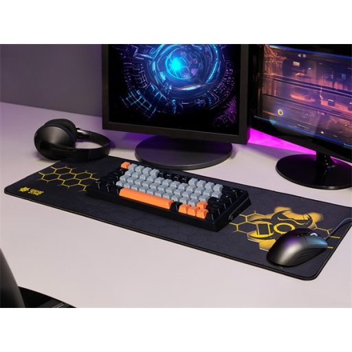 Tracer TRAPAD47547 HEXY2 GameZone 800x300mm texturált szövet fekete billentyűzet és egérpad