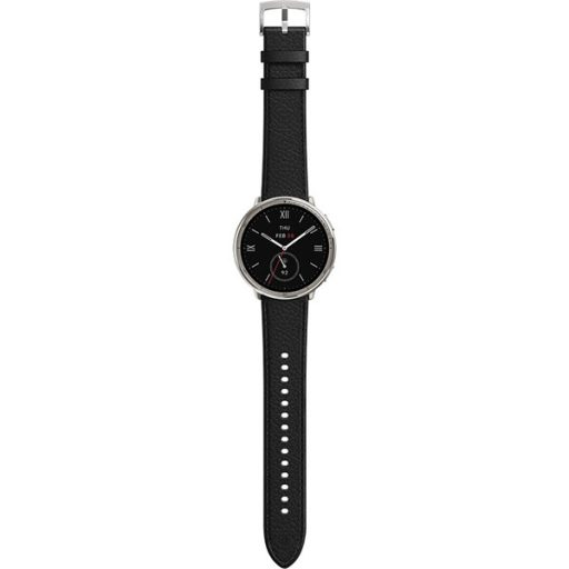 Amazfit Active 2 NFC fekete bőr szíjas okosóra
